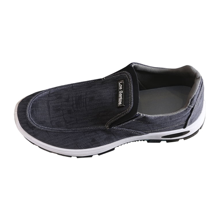Mens Retro Denim Orthopedic Slip on Loafers Walking Shoes 