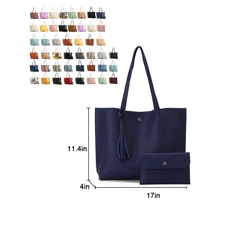 Sanviglor Ladies Purse Multi Pockets Shoulder Bag Women Classic Top Handle  Clutch Bags 2Pcs Shopping Travel Hobo Handbag Lizard Pattern Yellow 