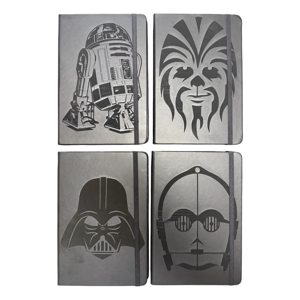 Set 4 Libretas Tapa Dura Star Wars Negro