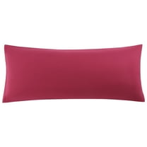 Unique Bargains Pillowcases Zippered Microfiber Body Pillow Cover Burgundy 20" x 72"