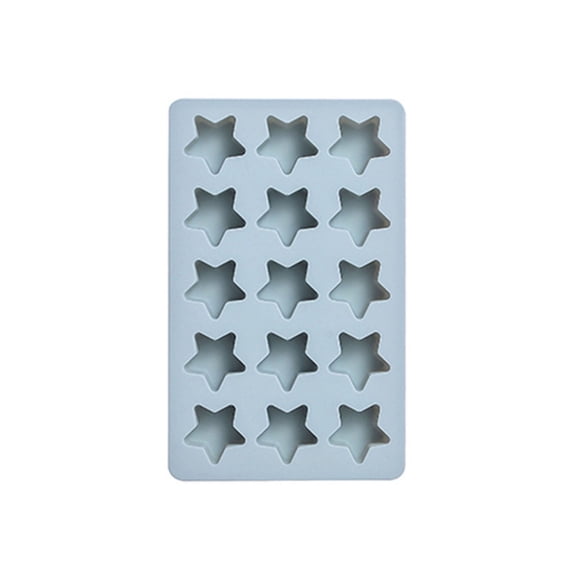 Stars-shape Silicone Ice Cube Tray,1PC Easy-Release & Flexible 15-Ice Cube Trays,Cake baking mold Chocolate Mold for kitchen,Star Shaped Ice Cube for 4th of July,Independence Day Decoration,A