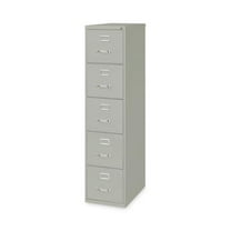 Alera ALEHVF1562LG 5 Drawer Economy Vertical File - Letter-Size File Drawers - Light Gray