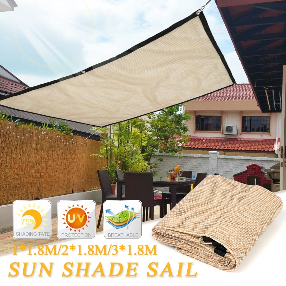 1/2/3*1.8m Sun Shade Sail Awning Net Canopy Shadecloth Sunproof AntiUV