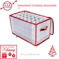thumbnail image 3 of Simplify 112-Count Plastic Ornament Organizer in Red, 3 of 14