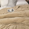 thumbnail image 6 of KOYPTL 71x79In Jacquard Weighted Throw Blanket for Adults Sleep,Fluffy Sherpa Fleece Flat Sheet,Soft Warm Blanket for Bed Couch Sofa Household Winter Holiday Bedroom Living Room Decorations Khaki, 6 of 7