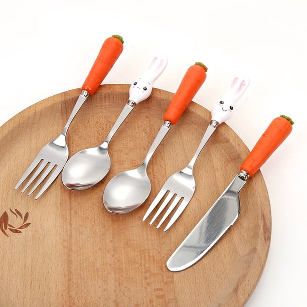 Couverts enfants en inox 6 Pièces: 2 x Fourchettes2 x Couteaux2 x Couverts enfants en inox 6 Pièces: 2 x Fourchettes2 x Couteaux2 x
