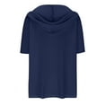 thumbnail image 4 of Summer Oversize Shirts for Womens Fashion Long Sleeved Pullover Hooded Color Blocked Jacket Top, 4 of 9