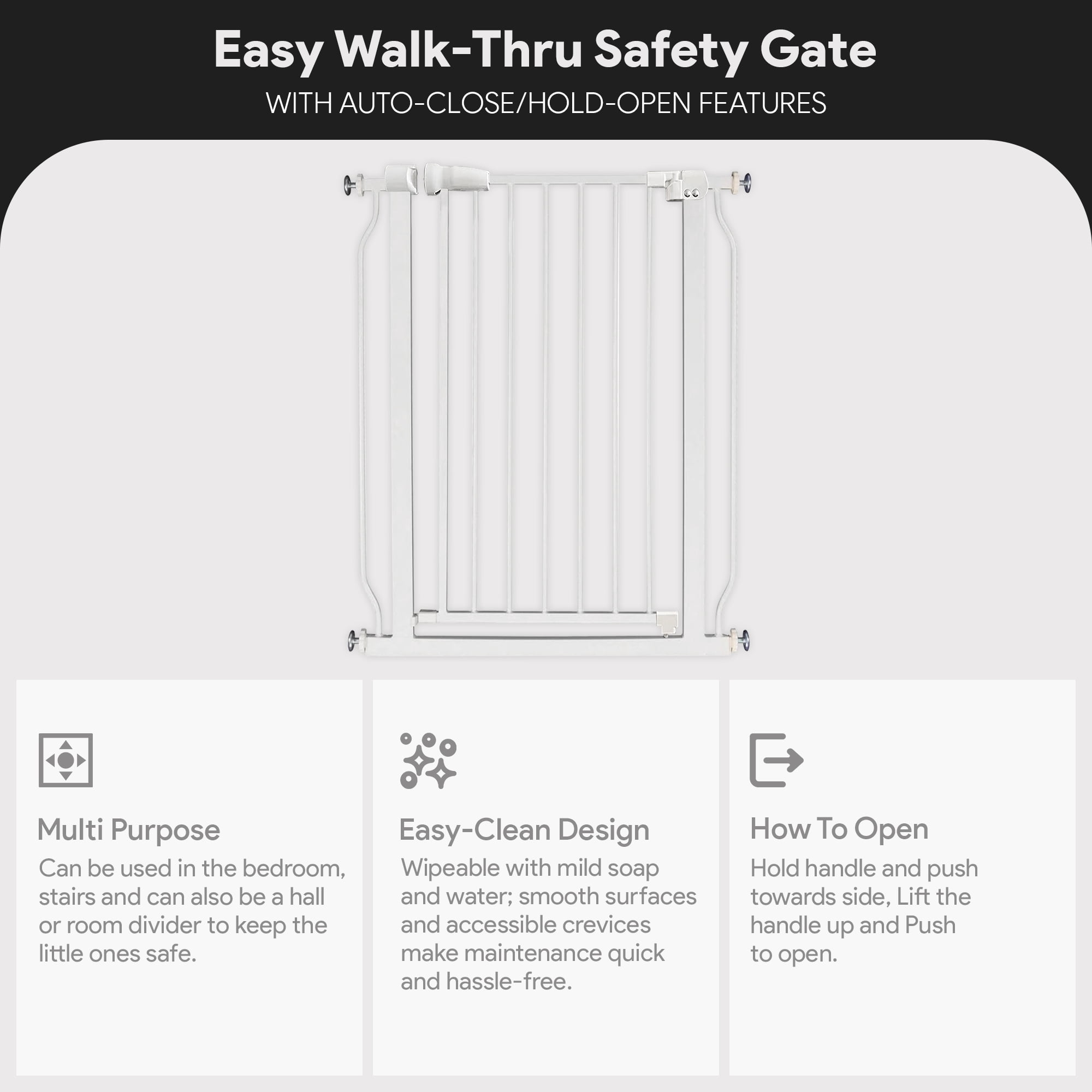 Open Box BalanceFrom Walk Thru Safety Gate, Fits 29.1-33.8" Openings, 36” Tall