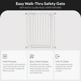 thumbnail image 2 of BalanceFrom Easy Walk-Thru Baby Safety Gate for 29.1”-33.8” Opening, 36” Tall, White, 2 of 12