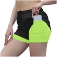 thumbnail image 4 of GEWSEY Womens Running Athletic Shorts with Liner Pockets, Quick Dry Cycling Tennis Workout Yoga Gym Hiking Jogger Outdoor Shorts (Green, S), 4 of 6