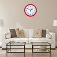 thumbnail image 6 of Silent Wall Clock Silent Round Wall Clock 8 Inch Battery Powered Wall Clock for Living Room Home Bedroom Kitchen Red, 6 of 7