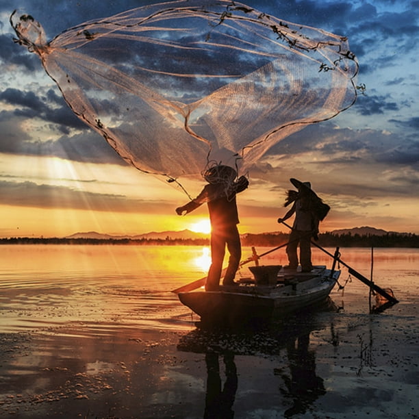 American Style Fishing Net Saltwater Fishing Cast Net Handmade