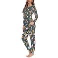 thumbnail image 2 of FOR U DESIGNS Christmas Gingerbread Man 2PCS Pajama Sets for Women Long Sleeve Crew Neck Tops and Pants Set Size 4XL Xmas Santa Claus Sleepwear with Pockets Pajamas, 2 of 6