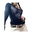 thumbnail image 3 of Lucakuins Camisetas de manga larga con estampado gráfico vintage para mujer Lucakuins S-XL, 3 of 5