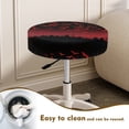 thumbnail image 3 of SEANATIVE Halloween Red Bats Round Stool Cover Stretch Round 14-16 Inch Bar Chair Cover Set of 2 Home Decor Kitchen Accessories Chairs Cover Size L Round Barstool Set, 3 of 7