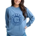 thumbnail image 2 of Yale University Bulldog Circle - Women's Garment Dyed Long Sleeve Graphic T-Shirt, 2 of 15