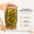 thumbnail image 2 of FOUKUS Glass Jars with Airtight Lids: 33oz Glass Storage Jars Set of 4, Wide Mouth Mason Jars for Pickles, Coffee, Flour & Sugar, Leakproof Glass Food Storage Jars for Kitchen Pantry Organization, 2 of 6