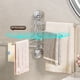 thumbnail image 5 of Toallero con ventosa | Estante giratorio multipolar para baño sin taladro | Una adherencia fuerte no dañará las paredes | Plástico gris transparente de 4 postes | Diseño plegable, barra portátil, 5 of 8