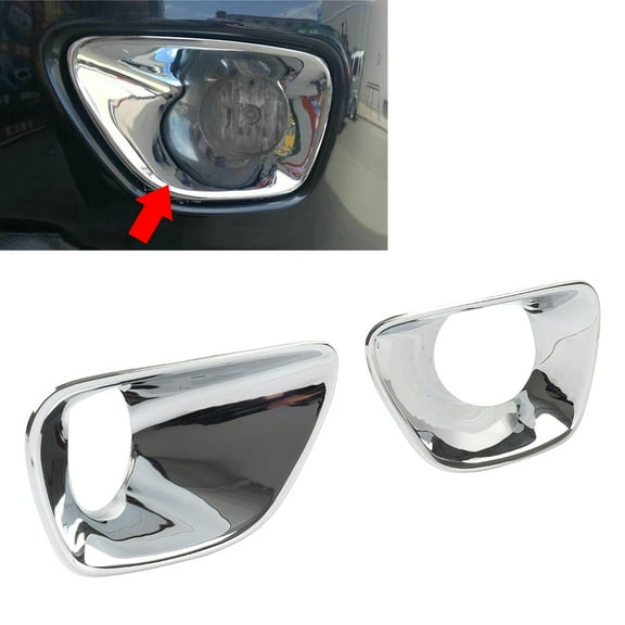 BFY Front Fog Lamp Light Cover Trim Chrome Visor Fit Jeep Grand Cherokee 2011-2013