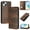 Brown, variant on Allytechgroup for Apple iPhone 13 Case Folio Stand RFID Blocking [Wireless Charging] Magnetic Wallet Cover with Credit Card Holder/Card Cash Pockets/PU Leather & Soft TPU Shockproof Cover, Winered