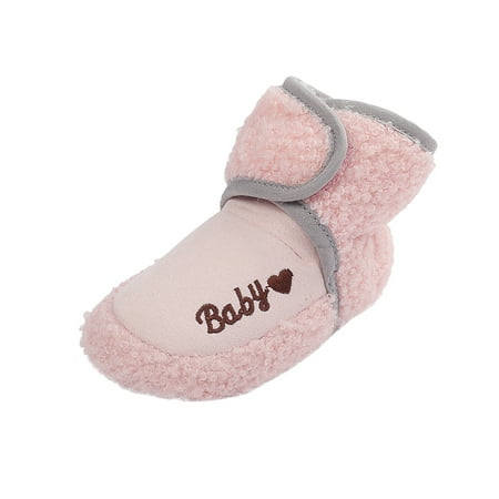 

Kureaily Infant Baby Boys Girls Soft Plush Snow Boots Warm Cotton First Walkers Shoes 12