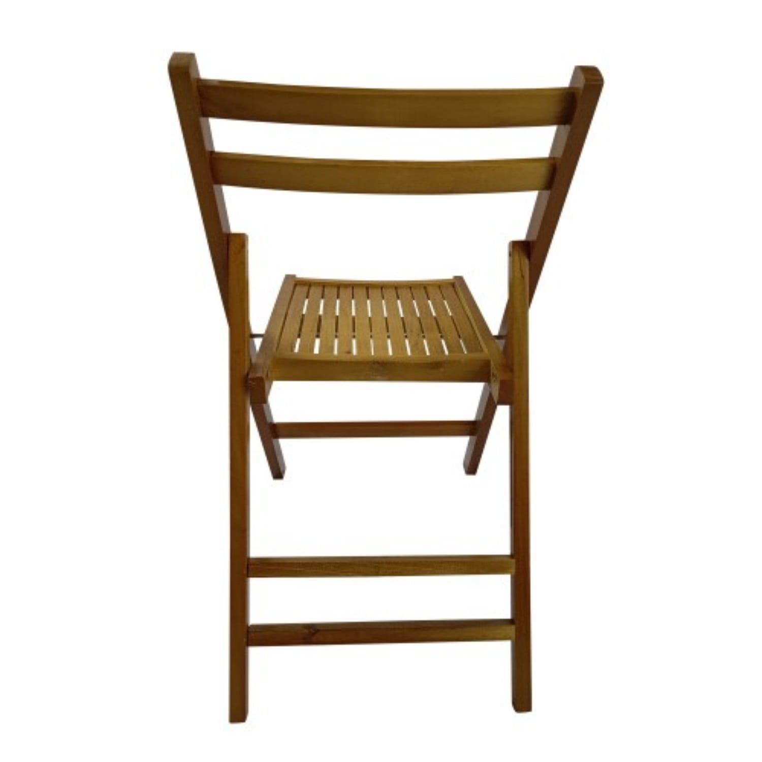 Folding Chairs Set of 4, Solid Wood Folding Chairs with Slatted Seat, Portable Event Chairs for Dining Room, Kitchen, Wedding & Party, Teak