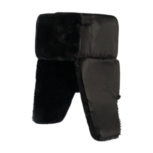 Sombrero de trampero para hombre, cómodo, suave y ligero, para adultos, moderno, con protección para las orejas. Tela negra
