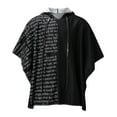 thumbnail image 4 of Men's Windbreaker Woolen Sweatshirt Print Cloak Cape Shawl Coat Set Head Hoodless Pullover, 4 of 5