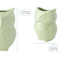 thumbnail image 4 of Comfify Owl Utensil Holder Decorative Ceramic Cookware Crock & Organizer, in Lovely Green Color - Utensil Caddy and Perfect Kitchen Ceramic Decor Gift - 5” x 7” x 4” Size, 4 of 9