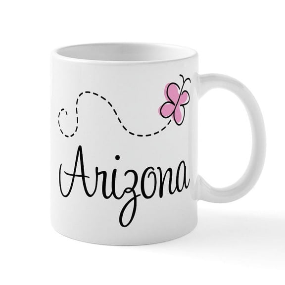 CafePress - Butterfly Arizona Mug - 11 oz Ceramic Mug - Novelty Coffee Tea Cup