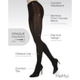 thumbnail image 3 of MeMoi Women's Ultra-Soft Bamboo Blend Basic Flat Knit Tights - Womens - Female, Medium/Large, Black, 3 of 10