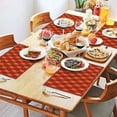 thumbnail image 2 of Red and Orange Argyle Pattern Summer Placemats Table Placemats Set Of 4-Linen Kitchen Washable Placemats Table Mats 11.8"x17.7" Non-Slip Heat Resistant, 2 of 6
