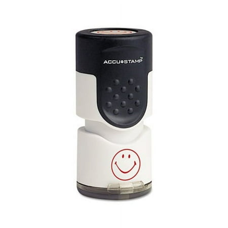 UPC: 0039956307253 | Cosco Pre-inked Red Ink Smiley Face Round Stamp