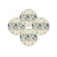thumbnail image 7 of 13 Inch Round Placemats Set of 4, Beach Coastal Beige Non Slip Heat Insulation PP Table Mats, Nautical Shell Starfish Coral Summer Washable Place Mats for Kitchen Dining Party Table Decor, 7 of 7