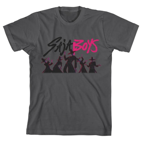 Kpop Demon Hunters Saja Boys Demons Youth Charcoal Short Sleeve T-Shirt - Medium