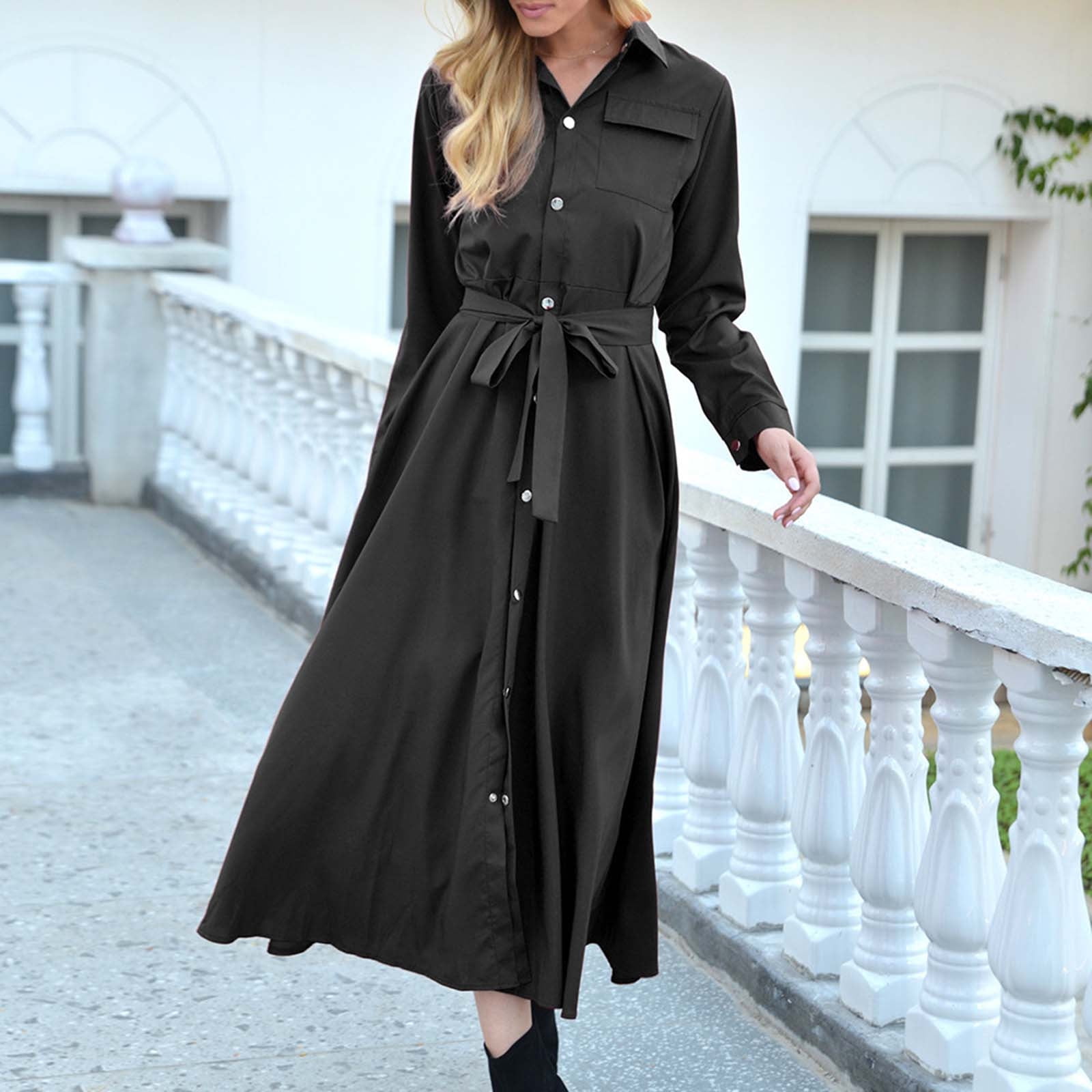 long collared shirt dress