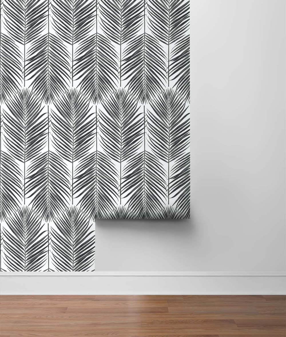 NextWall Ebony Paradise Palm Peel and Stick Wallpaper