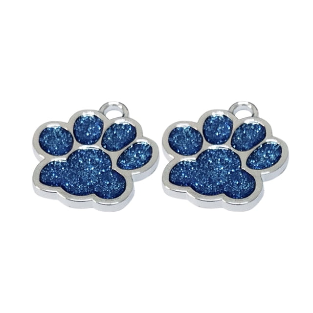 Dsscvnef Glitter Pet Tag Accessories for Dogs and Cats 2pcs Shiny ID Label Tags Durable Pet Name Tags