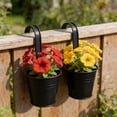 thumbnail image 5 of Kieccall Metal Iron Hanging Flower Pot Wall Mounted Planter Pot With Detachable Hooks for Indoor Outdoor Fence Balcony Garden Decor 6.3 Inch, 5 of 6