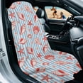 thumbnail image 2 of XYZCANDO Nautical Seashell & Starfish Print Washable Car Seat Towel Protector for Running Beach, Lightweight Non-Slip Car Seat Towel Cover, 2 of 8