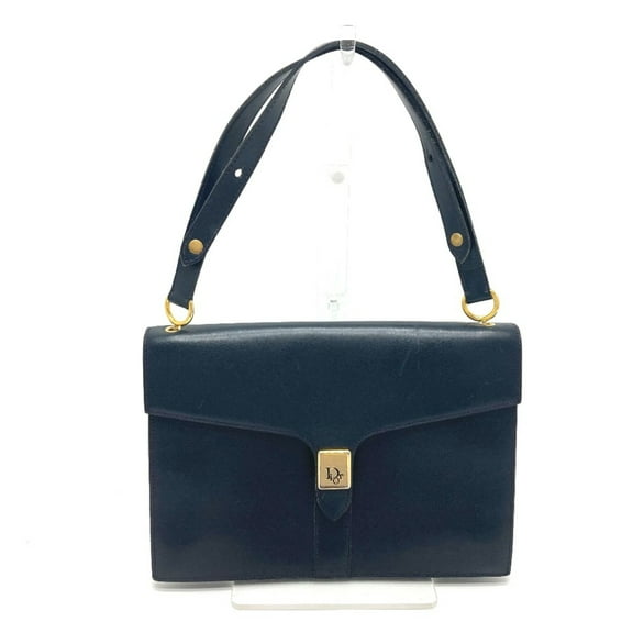 Pre-Owned Christian CHRISTIAN DIOR Trotter Bag Hand Bag Shoulder Bag Navy (Fair)