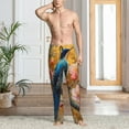 thumbnail image 2 of Kdxio Bluebird Blossom Elegance Print Men's Sleep Pajama Pant Lounge Pants with Pockets-Medium, 2 of 6