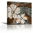 thumbnail image 1 of Flowers on Chocolate I - Contemporary Fine Art Giclee on Canvas Gallery Wrap - wall décor - Art painting - 18 x 18 Inch - Ready to Hang, 1 of 2