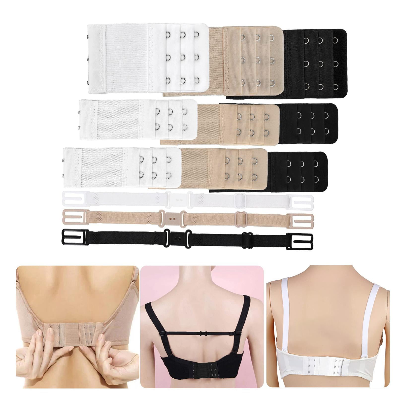 Kissa 1 rallonge Soutien Gorge 2 Crochets Astuce Lingerie décolleté 3,5 x 5 cm (Beige