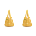 thumbnail image 1 of Bolso Mano Tejido para Mujer Hombro Con Flores A La Playa Verano () Amarillo, 1 of 6