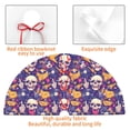 thumbnail image 4 of Lsque rock Skull record Print Christmas Tree Skirt, Tree Skirt with Ties or Velcro, Perfect for Holiday Decorations, Halloween, and New Year-48", 4 of 7