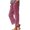 Purple, variant on Vivianyo HD Women's Linen Pull On Casual Long Pants, Fall Lightweight Elastic Waist Straight Leg Full Length Trousers for Travel Daily Casual Wear, Sizes S-5XL