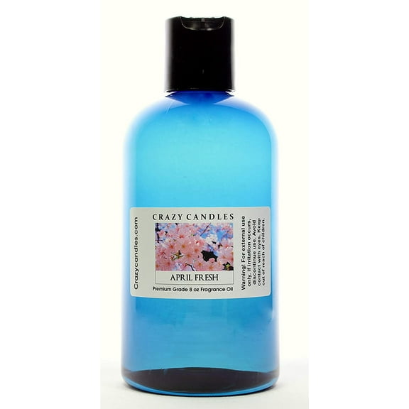 Crazy Candles 8oz April Fresh 8 Fl Oz Bottle (237ml) Premium Grade Scented Fragrance Oil