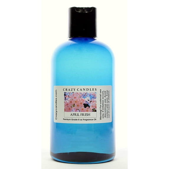 Crazy Candles 8oz April Fresh 8 Fl Oz Bottle (237ml) Premium Grade Scented Fragrance Oil