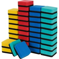 ERDOUY 40 Pack Dry Erase Erasers, Magnetic Whiteboard Eraser (1.97 x 1.97 In) Chalkboard Cleansers Wiper Whiteboard Markers for Classroom,Home and Office,4 Assorted Colors，（Blue, Red, Green, Yellow）
